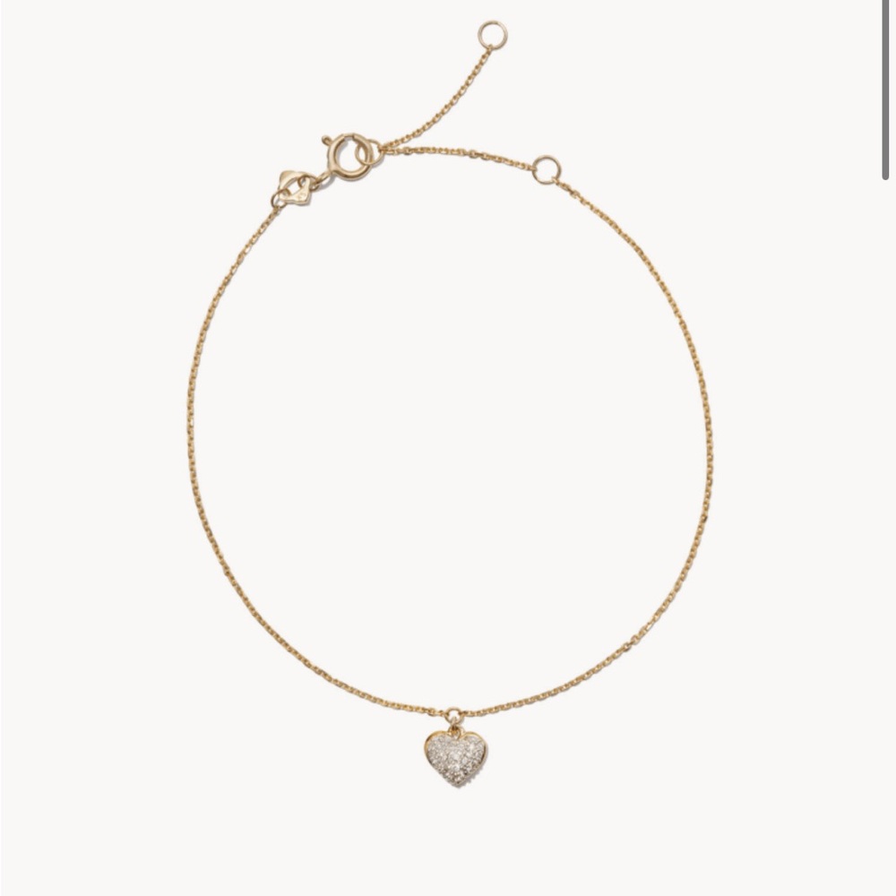 Kendra Scott 14k Gold and Diamonds Heart Bracelet